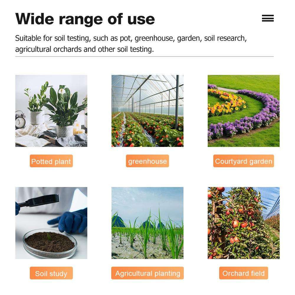 Измеритель влажности/pH/плодородия почвы Тестер почвы Инструменты для тестирования почвы Для сада Фермы Дома Растений Детектор почвы Не требует батареек