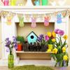 24pcs/set Painting Toy Easter Bunny Wood Card DIY Color Blank Bunny Wood Slices  Home Decor