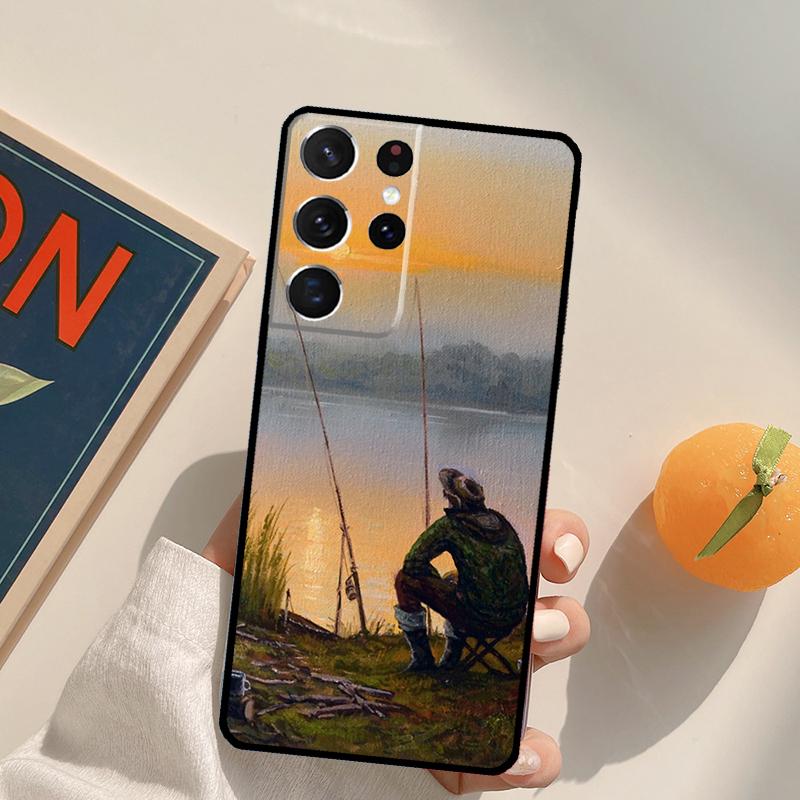 Чехол для телефона Рыбалка Рыбак Для Samsung Galaxy S24 S25 S26 Ultra S20 S21 S22 S23 Plus S10 S25 FE Задняя крышка