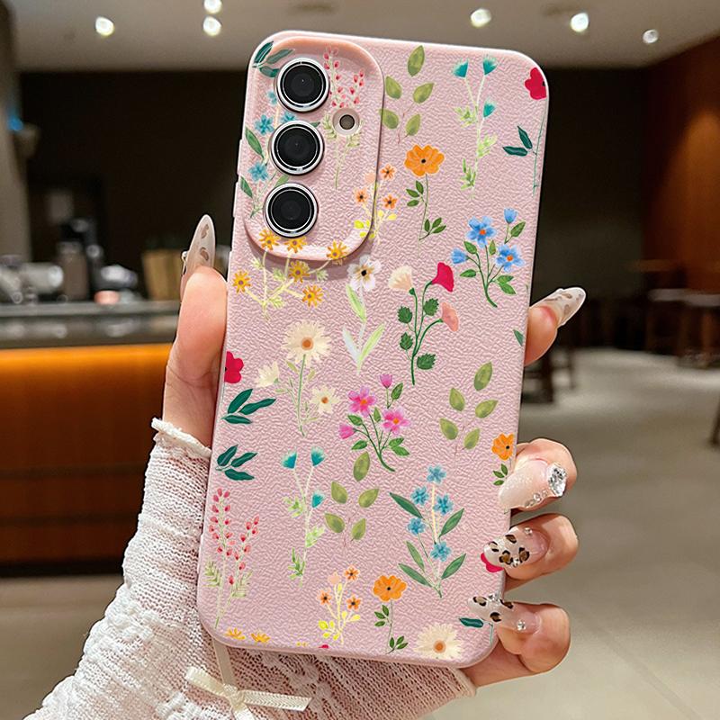 Чехол с цветочным узором для Samsung Galaxy S25 Ultra Capa S24 Ultra S23 S22 Plus S21 FE A15 A16 A25 A26 A34 A35 A36 A54 A55 A56 5G