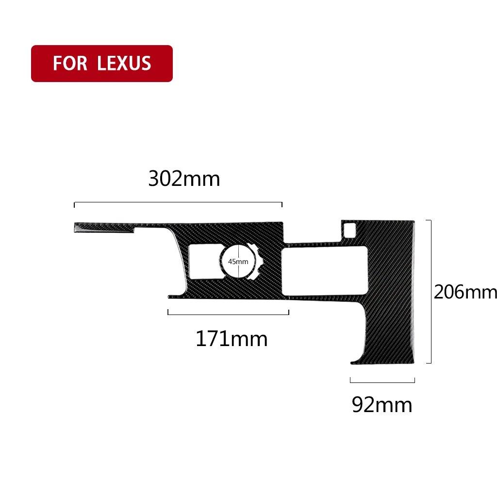 For Lexus IS250 2013- Car Gear Shift Panel Decoration Cover Trim Sticker Decal Auto Interior Accessories Real Carbon Fiber