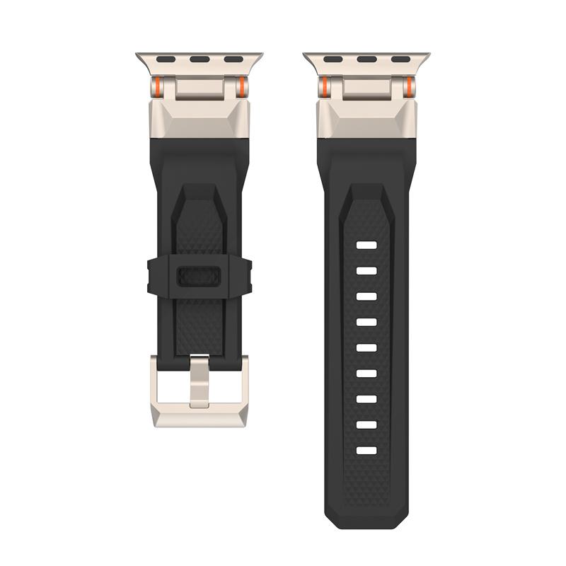 Silicone Strap For Apple Watch Band Ultra 2 49mm 45mm 44mm 42mm Sport Band For iWatch Series 9 8 7 6 5 4 3 Bracelet Accessories