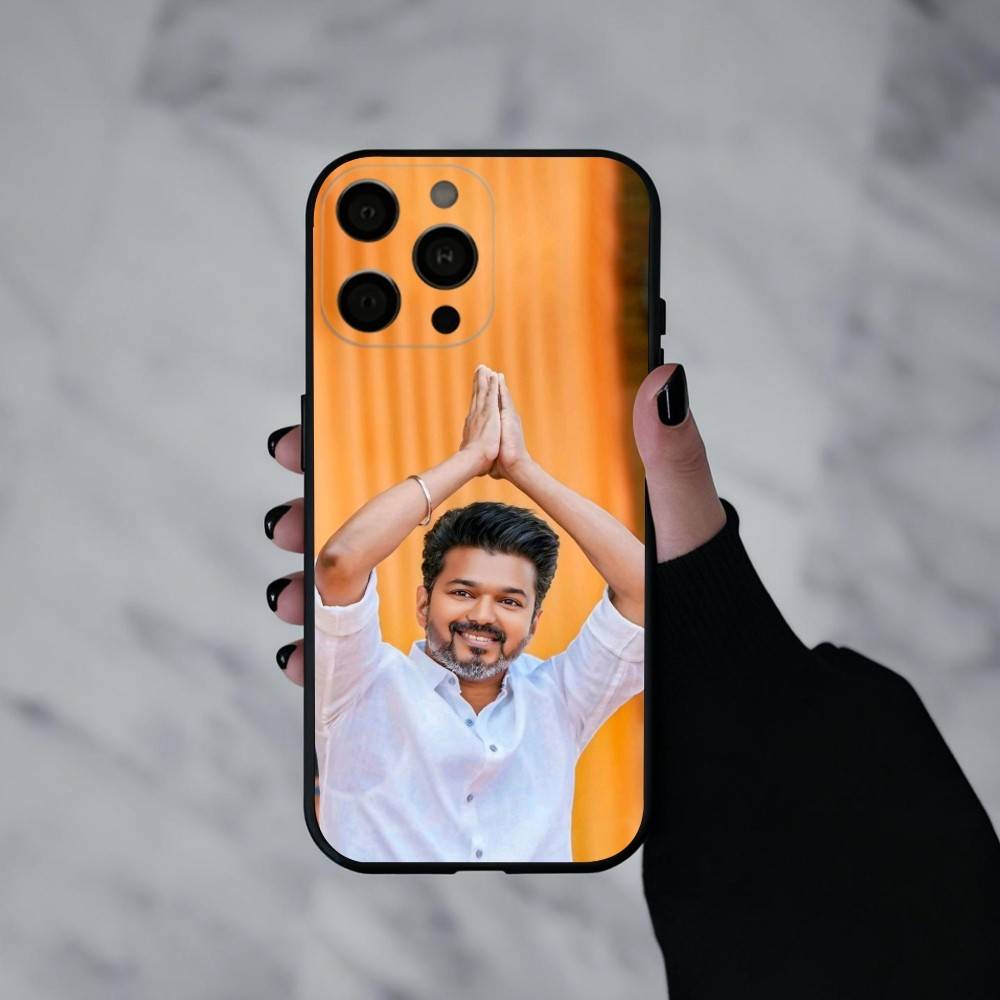Чехол для телефона T-ThalaPathy Actor V-Vijay-Y для iPhone 17pro, 16,15,14,13,12,11 X XR Plus, Другие Мягкий Черный Чехол
