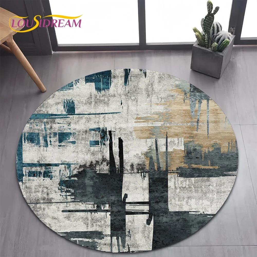 Round Carpet – Modern Style Rug for Bedroom, Living Room Pet Decor, Versatile Floor Mat