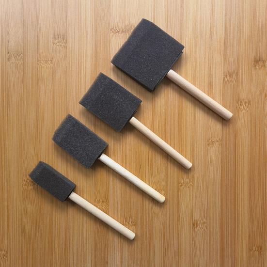 4 шт. пенопластовые кисти для рисования, черная губчатая кисть для рисования, окрашивания, ремесла, художественного ремонта, адсорбционная губка