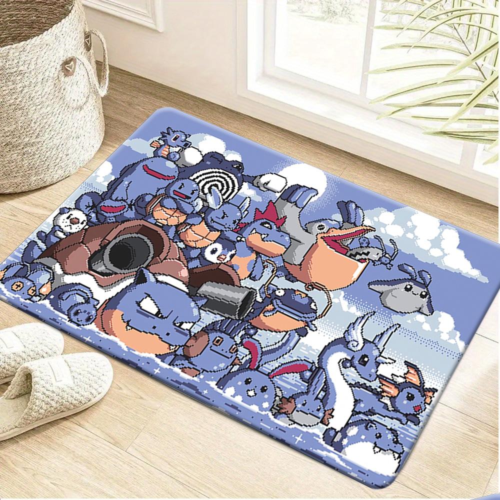 Pokemon Charmander Cute Print Non-slip Doormat, Soft Absorbent Floor Rug for Home Decor