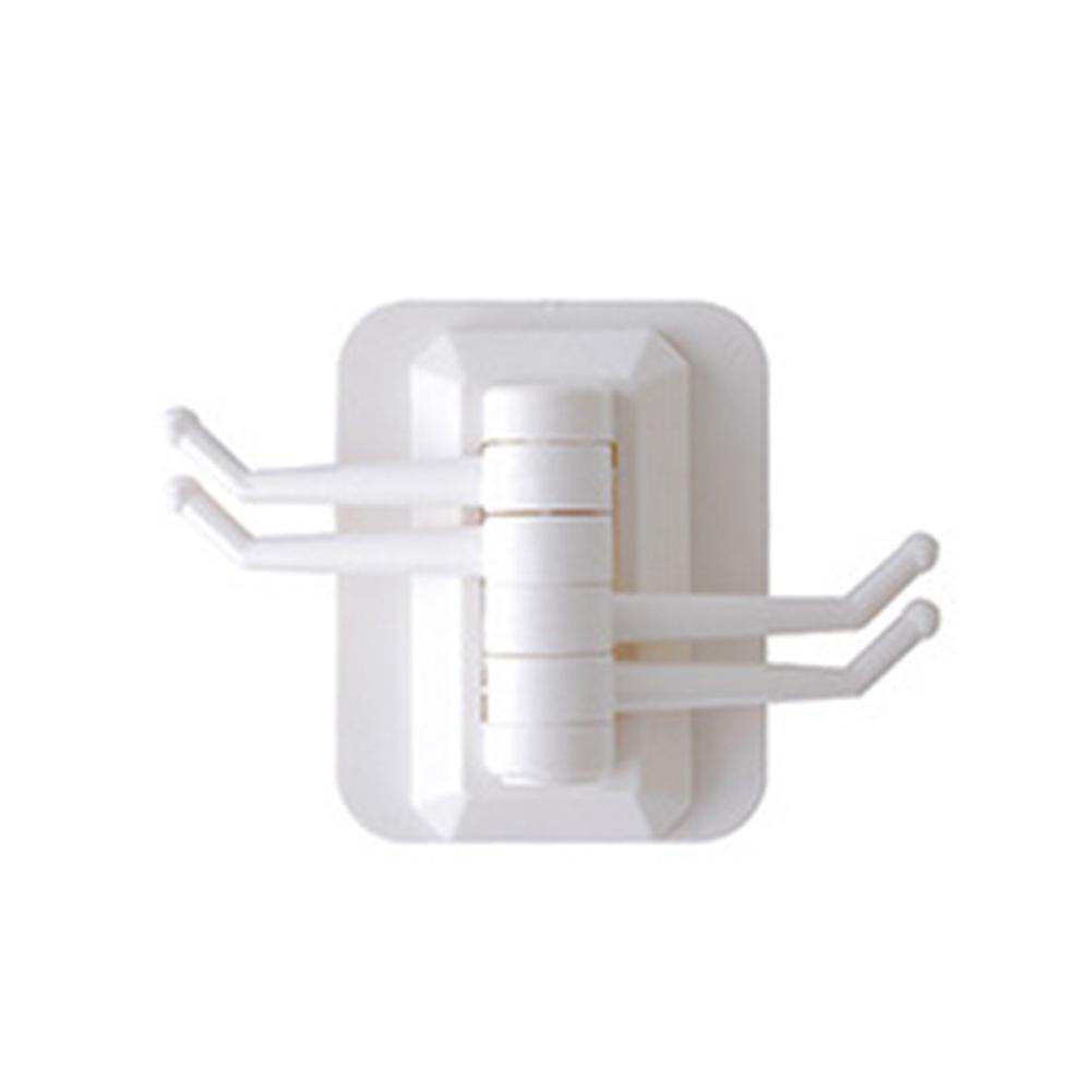 1 шт., вращающийся бесшовный клейкий крючок с четырьмя ветвями, прочный подшипник, кухонный настенный крючок, вешалка для ванной комнаты, кухонные настенные крючки