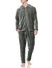 Fruit of the Loom Pajama Boa Loomwear Set with Size M Set, Hoodie, Gray,