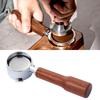Wood Handle Bottomless Coffee Portafilter 3 Ear Espresso Machine Replacement Parts  Barista
