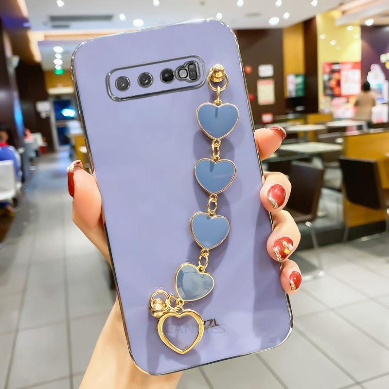 Роскошный модный чехол-браслет с покрытием Love Heart для Samsung Galaxy S10 Plus S 10, чехол на запястье S10plus Funda Coque
