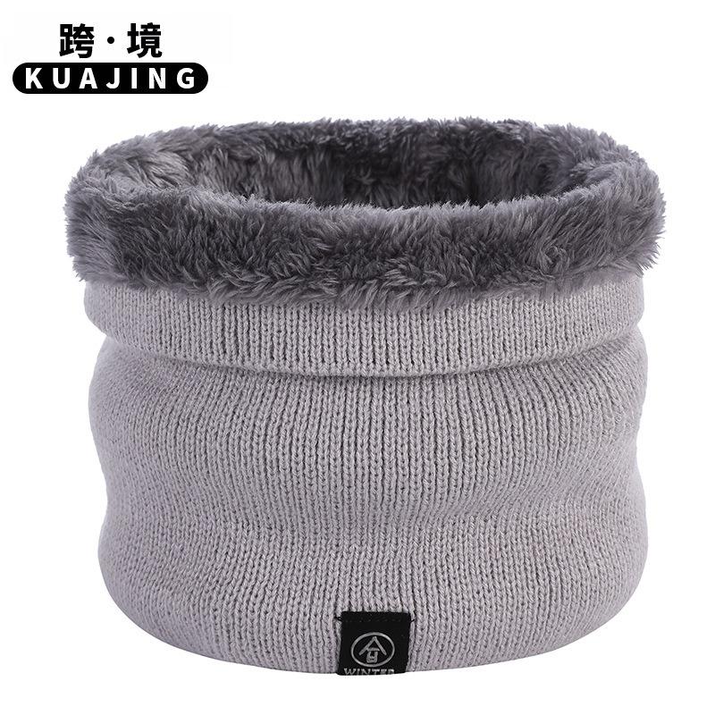 Autumn and Winter New Solid Color Pullover Warm Neck Cover Couple Knitted Wool Scarf Winter Scarf