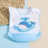 Baby food bib Baby waterproof bib three-dimensional detachable food food pocket Child child saliva pocket