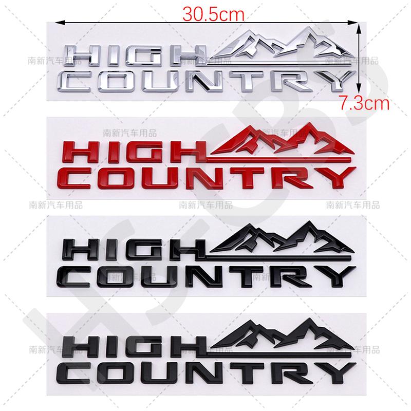 ABS High Country Emblem Rear Trunk Logo High Country Badge Auto Body Decal Car Fender Stickers Styling Accessories
