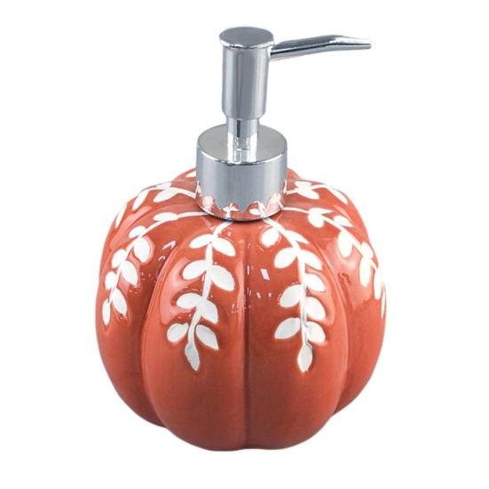 460ml Halloween Pumpkin Soap Dispenser Ceramic Refillable Hand Wash Dish Soap Dispenser Fall Bathroom Kitchen Decor