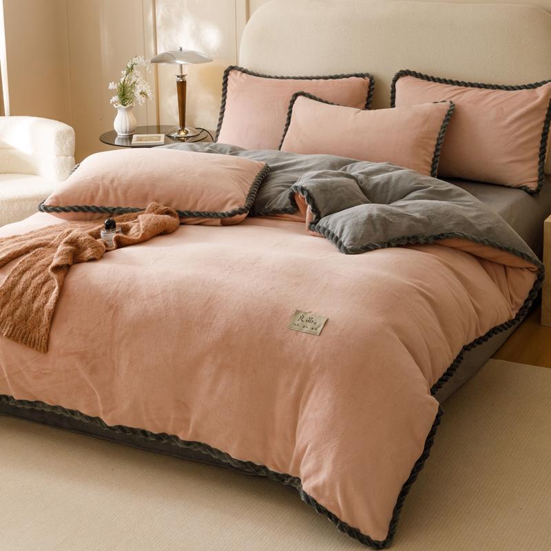 Зимнее молочное бархатное одеяло Пододеяльник Постельное белье Утолщенное покрывало на кровать Покрывало на двуспальную кровать Королевский размер Покрывало для одеяла Постельное белье