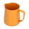400ml PTFE Pointed Mouth Milk Frothing Jug Stainless Steel Coffee Jug for Home KitchenOrange