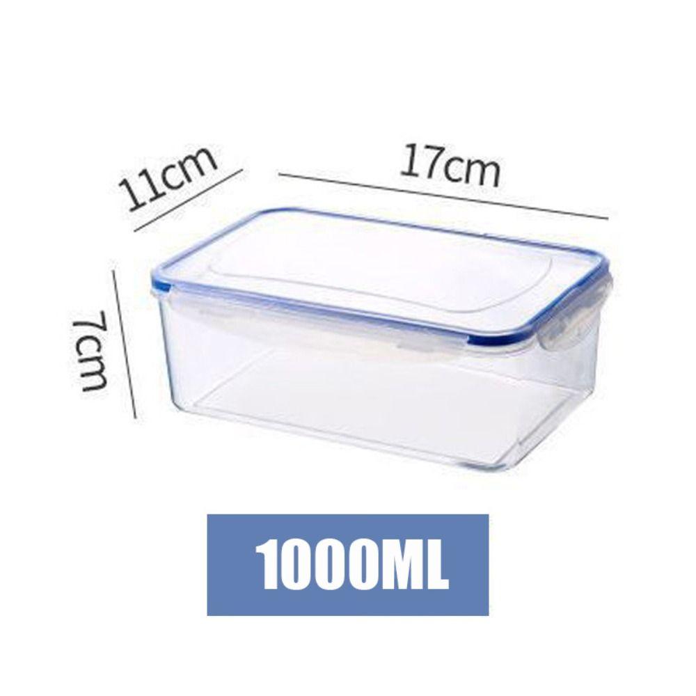 1/4PCS Sealed Rectangular Refrigerator Storage Box Plastic Microwave-heated Lunch Boxes