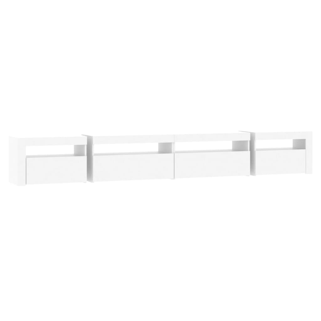 TV Cabinet with LED Lights White 270 x 35 x 40 cm