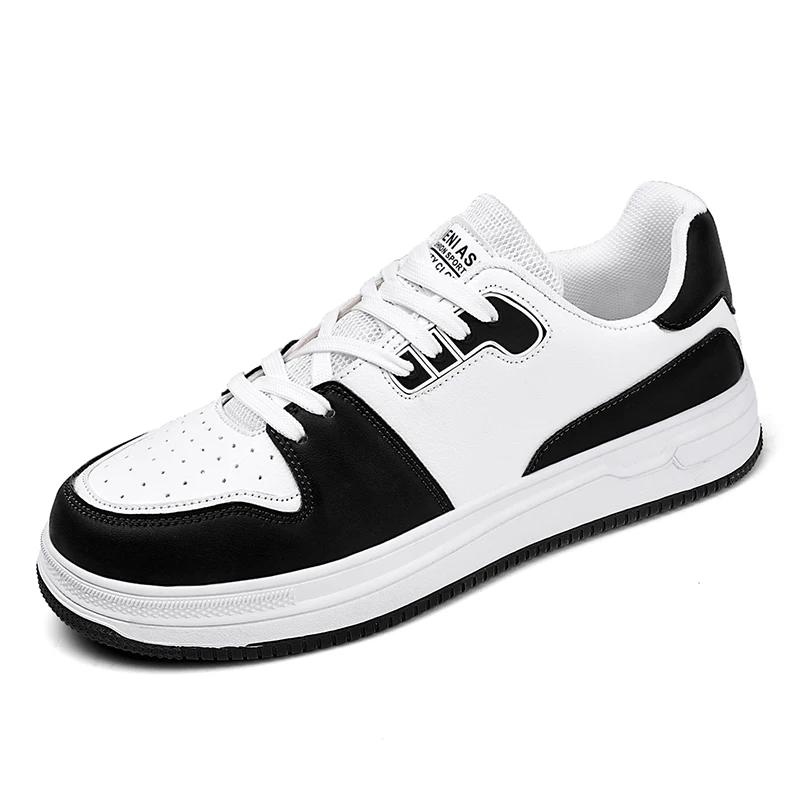 Plus Size39-47Men's Casual Sports Shoes with Personalized Design Lightweight and Versatile Leather Comfortable Men's Board Shoes