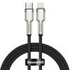 Kabel Usb-C Do Lightning Baseus Cafule, Pd, 20W, 1M (Czarny)