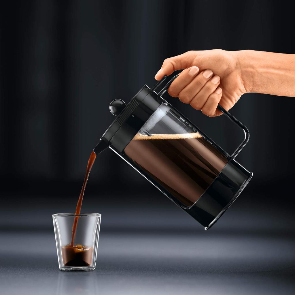 BODUM BEAN Френч-пресс для кофе, 1 л, Черный, [Оригинал], 1000 мл, 11376-01