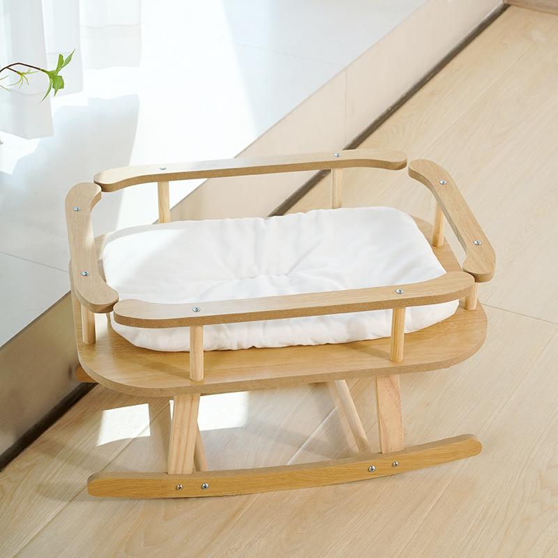 Кошачье гнездо, лежанка для кошек, деревянный гамак для домашних животных, подходит для всех сезонов, летние качели, простая большая кровать для кошек