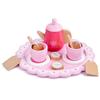 Wooden Pink Teapot Tea Cup Afternoon Tea Set Children Toy Roleplaying For