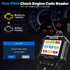 Диагностический сканер OBD2, Считыватель кодов неисправностей двигателя автомобиля с функцией сброса, Тестер аккумулятора, Прямые данные, Стоп-кадр, Готовность к прохождению техосмотра (I/M Readiness), Автосканер