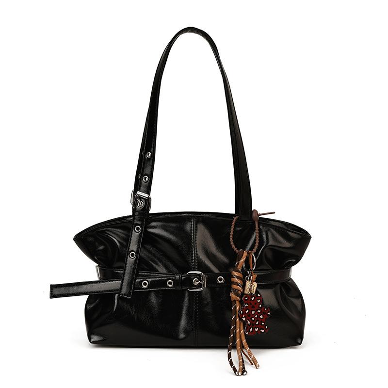 Простая сумка для поездок на работу, модная плиссированная сумка 2025, на плечо, портативная, корейская версия, нишевая сумка под мышкой, женская модная сумка большой вместимости