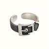 Belt Buckle Ring Men's Trendy Men's Index Finger Ring Simple Retro Hong Kong Style Ring Jewelry Design Punk