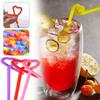 100pcs/set Drinking Straws Colorful & Black Rietjes Party Straws Drinking Kitchen Wedding Suppl K6S3