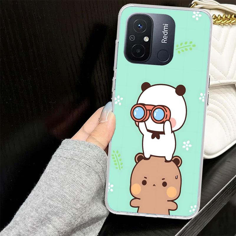 Милый чехол-котик Гома с персиком для Xiaomi Redmi 14C 13C 13 12C 12 10C 10 10A Чехол для телефона 9C 9 9A 9T 8 8A 7 7A 6 6A K70 K40 K20 Pro