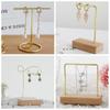 Holder Desktop Ornament Necklace Storage Wood Base Rack Bracelet Earring Jewelry Display Stand