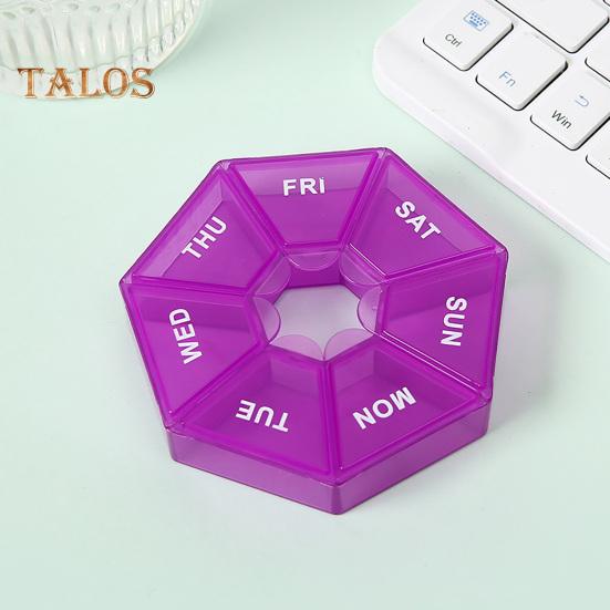 Еженедельный органайзер для таблеток с 7 отделениями, портативный дорожный футляр для таблеток, дозатор для приема лекарств один раз в день, ящик для хранения капсул