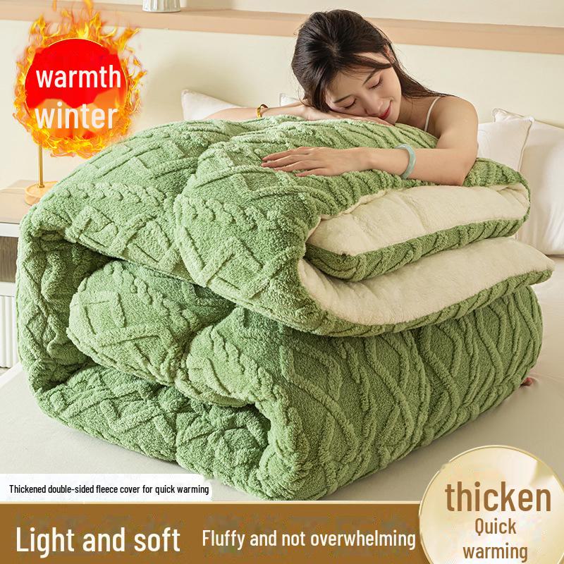 Двусторонняя основа из овечьей шерсти - толстое зимнее одеяло для студентов