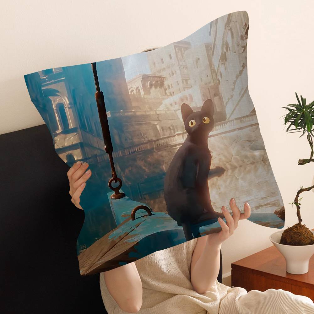 Movie F-Flow Cat Cushion Cover Car Throw Pillow Case For Sofa Car Christmas Gift 40X40Cm 45X45Cm