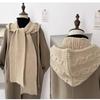 New Winter Warm Shawl Balaclava Hats Integrated Thicken Beanies Caps Ear Protection Soft Hooded Scarf