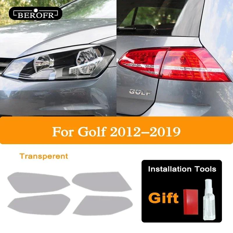 Для Volkswagen VW Golf 7 MK7 2012- Автомобильные фары Тонировка Черная Защитная пленка Задние фонари Прозрачная TPU Наклейка Аксессуары