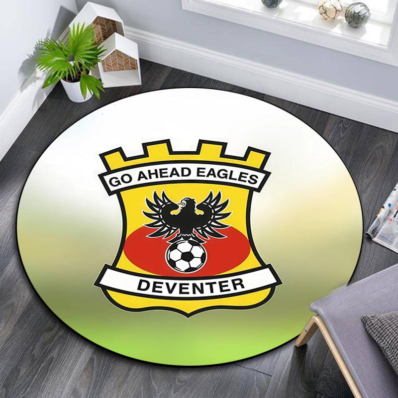 Go Ahead Eagles Round Area Rug,Carpet Rug for Living Room Bedroom Sofa Playroom Decor,Non-slip Floor Mat