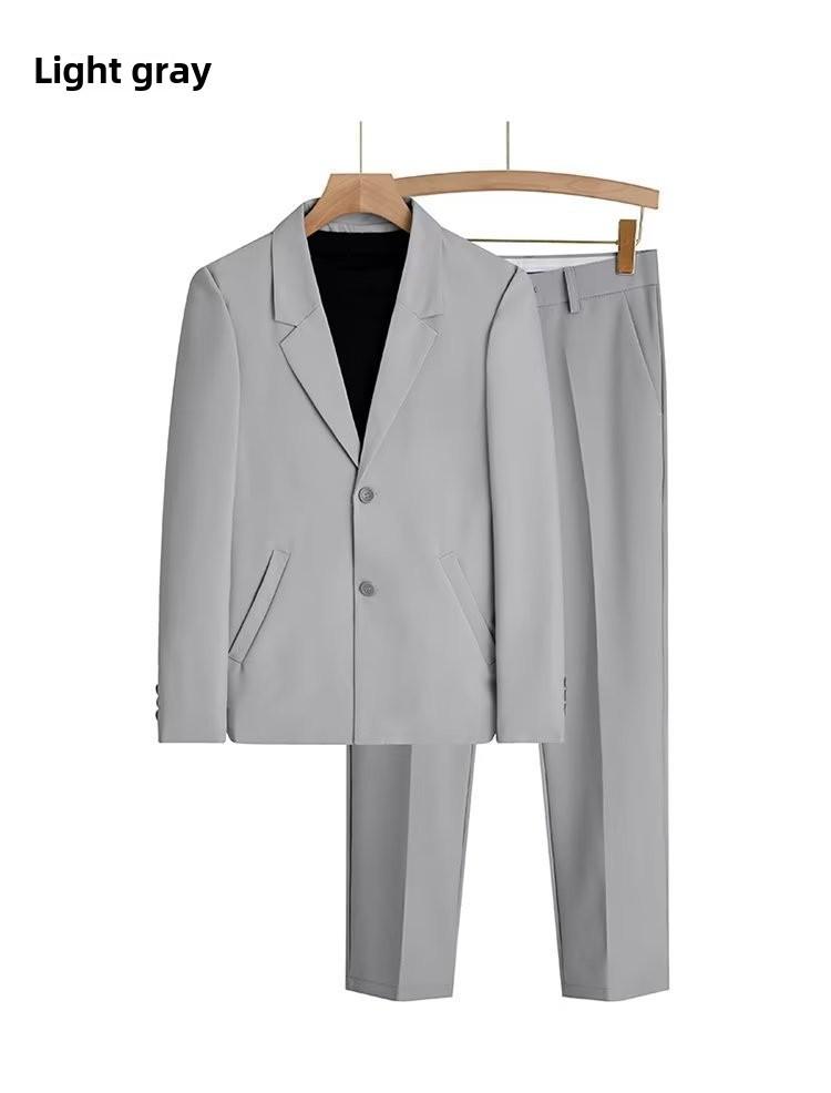 2023 Men's Spring/Autumn Light Mature Style Suit Jacket: Trendy, Loose-Fit, Elegant Uniform Top