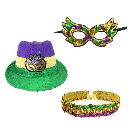 Аксессуары 1920-х годов Марди Гра воротник браслет блестки костюм реквизит женский хлопушка перо повязка на голову для карнавала маскарада