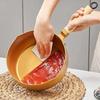 18/20/24cm Gold Soup pot Japanese Snow Saucepan Non-stick Frying Pan wok wood handle Home Milk Sauce Cooking Kitchen Cookware