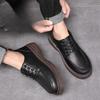 British Style Men Leather Shoes Black Business Office Shoes Lace Up Oxford Shoes High Quality Casual Leather Shoe Dress Footwear