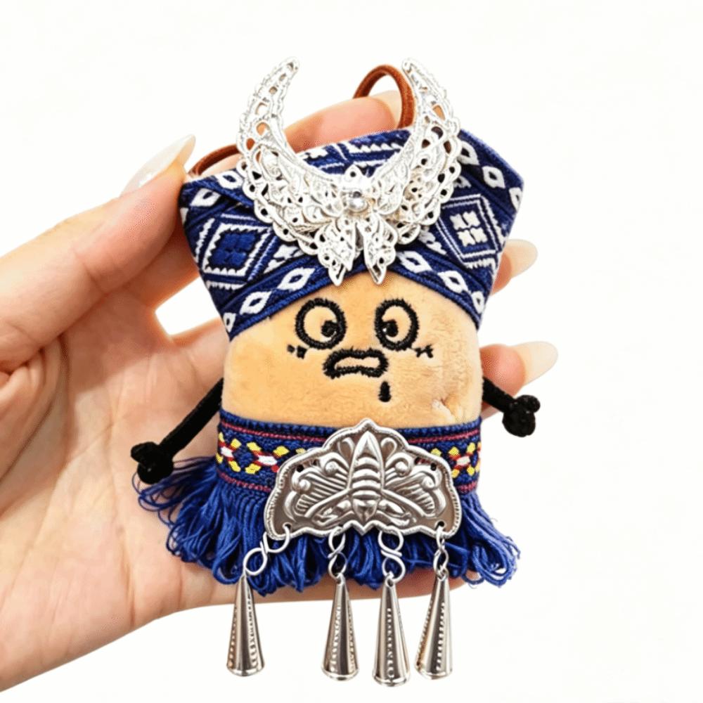 Ethnic Style Plush Potato Keychain Creative Plush Backpack Ornament Creative Gifts