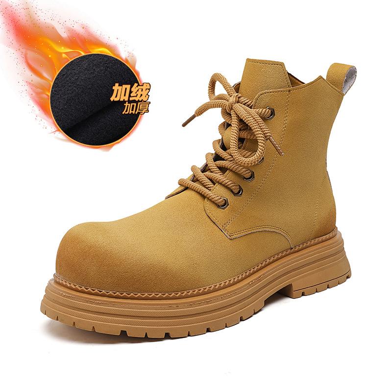 Ботинки мартин средней высоты мужские челси короткие ботинки повседневные износостойкие пустынные рабочие ботинки трендовые универсальные мужские ботинки 2278-R