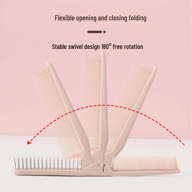 Портативная мини-складная расческа для детей и взрослых - Идеальна для плетения кос, с мелкими зубьями для челки, удобна для путешествий