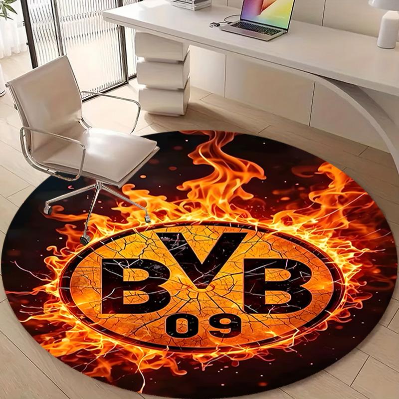 1pc B-BVB09 Print Round Carpet Chair Round Carpet Suitable for Bedroom Living Room Home Decorative Carpet