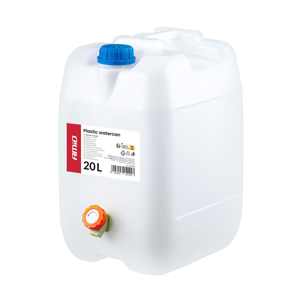 Canister Plastic Water Tank with Tap 20L White Amio-05144