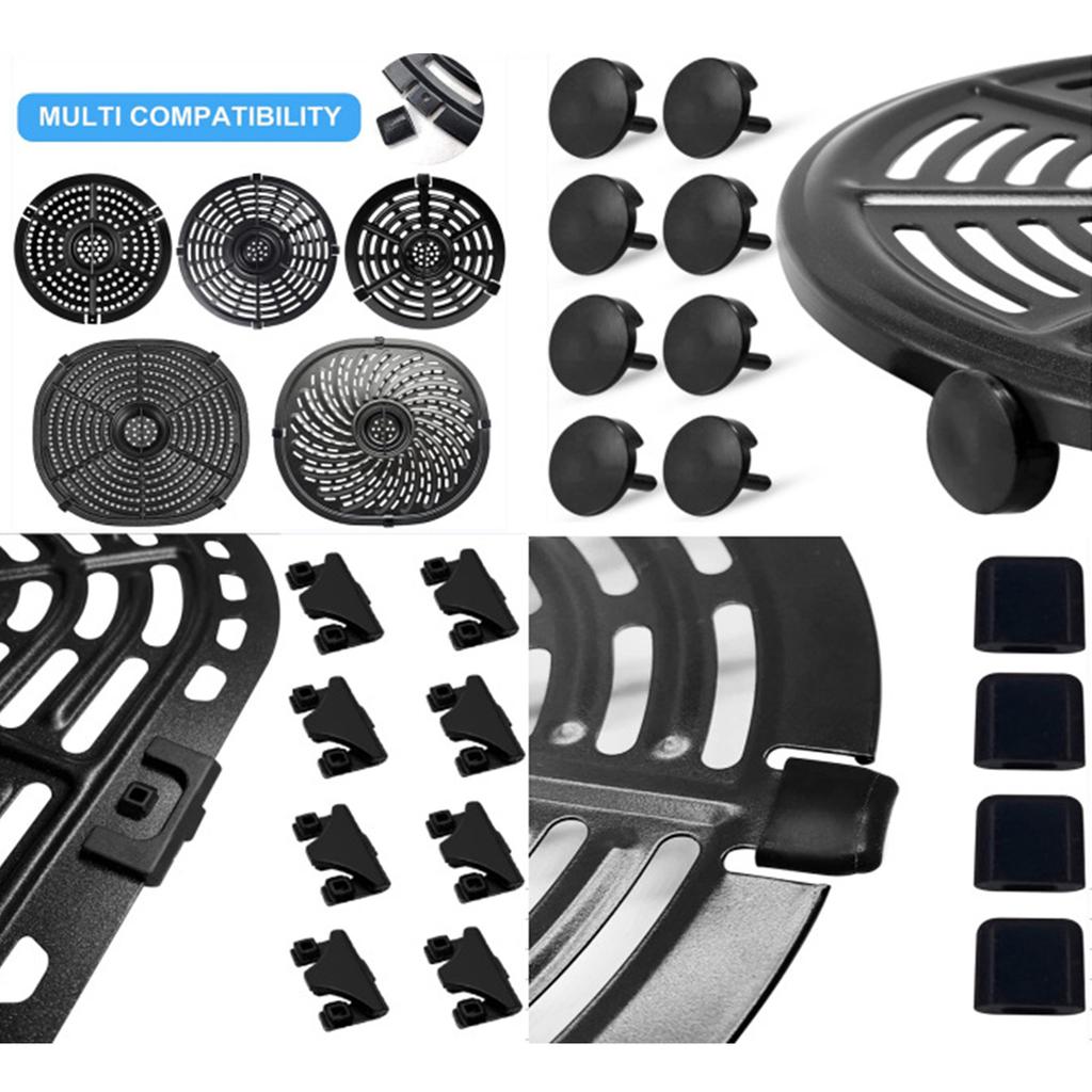 10 шт. Резиновые бамперы для аэрофритюрницы, силиконовые защитные ножки для корзины аэрофритюрницы, резиновые ножки для поддона, запасная часть для аэрофритюрницы