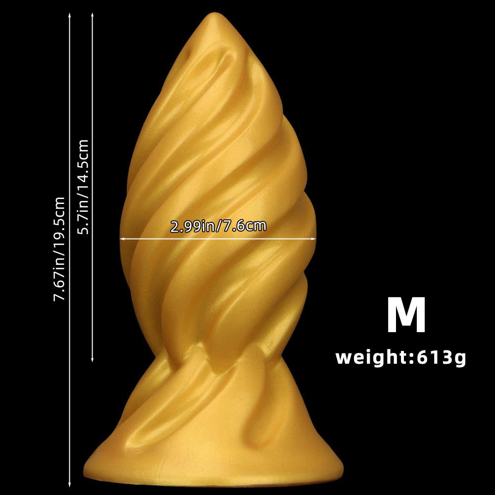 Гигантский Золотой Мягкий Силиконовый Реалистичный Дилдо Анальная Пробка Игрушка для Взрослых Анальный Фистинг Большой Член Пенис